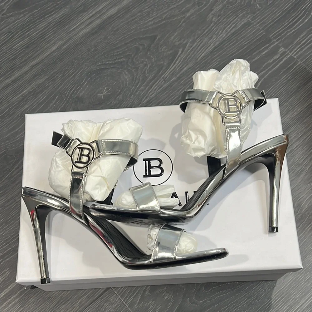 Balmain Silver Women's Heels